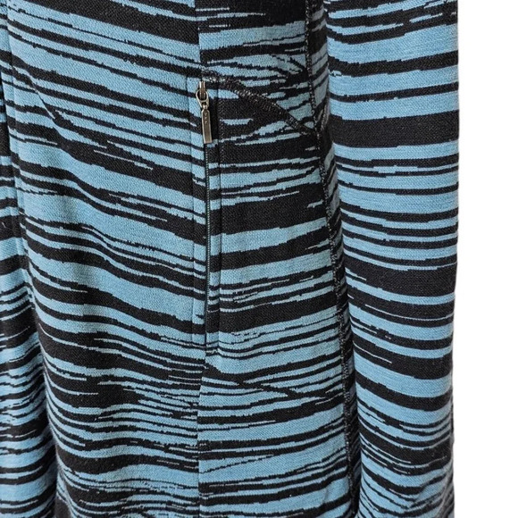 Ibex Womens Juliet Zip Up Tunic Sweater Size Small Blue Black Wool Pockets - Picture 4 of 7